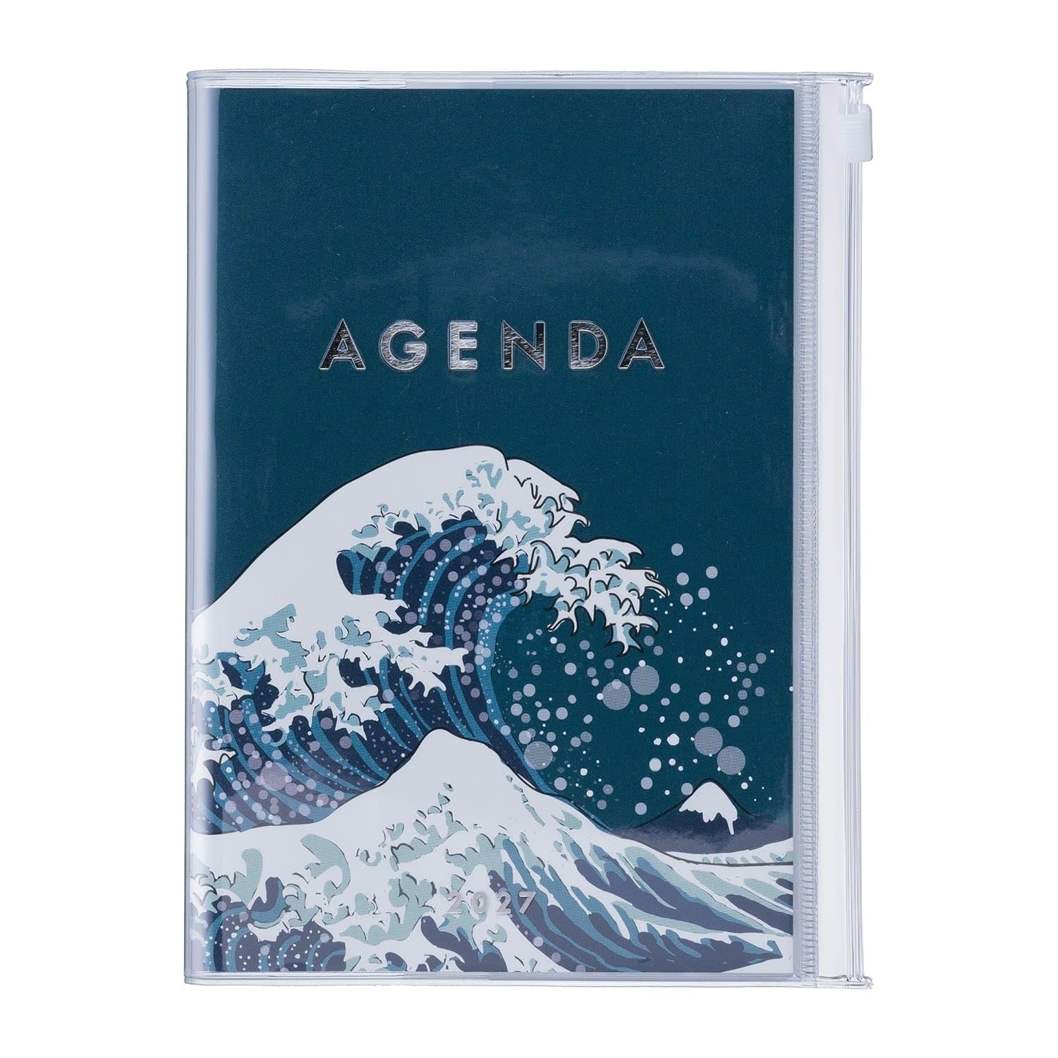 MARK'S EUROPE Agenda sept 2026-déc 2027 B6 Japan , Wave Navy 18,6x13,8cm