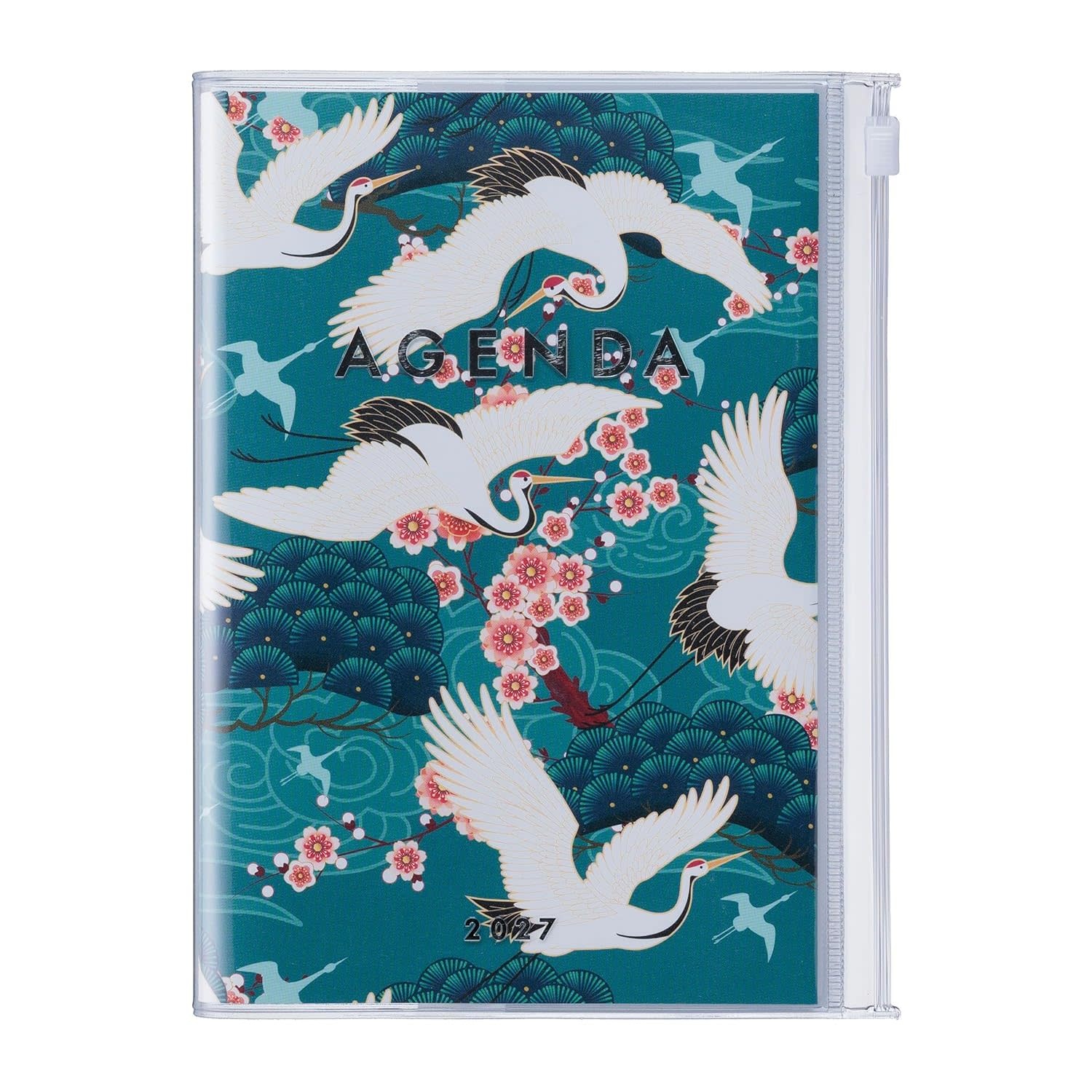 MARK'S EUROPE Agenda sept 2026-déc 2027 B6 Japan , Birds Green 18,6x13,8cm