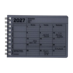 MARK'S EUROPE Notebook Calendar XS 12 mois 2027, Black 9x13,5cm