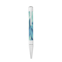 DUPONT S.T Stylo Bille - Initial - GEODE Bleu Chrome
