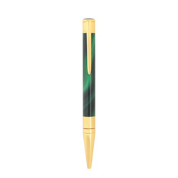 DUPONT S.T Stylo Bille - Initial - GEODE Vert Chrome