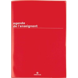 OBERTHUR Agenda enseignant PEFC Boreal Rouge 21,5x30cm