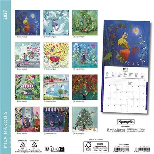 Calendriers 16x16 illustr 2027 Mila Marquis