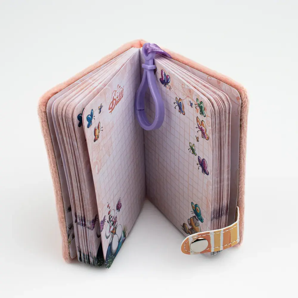 DIDDL Cahier A7 peluche 7,5×2×10,5 cm modèles aléatoires
