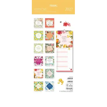 Calendriers Longs 16,5x41 2027 Citations