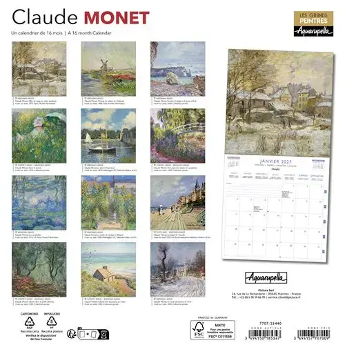 Calendriers 30x30 Museum 2027 Monet Claude