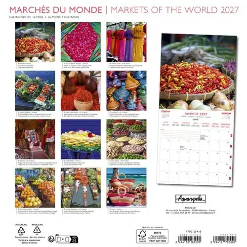 Calendriers 30x30 2027 Marchés du monde