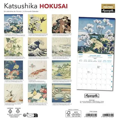 Calendriers 30x30 Museum 2027 Hokusai Katsushika