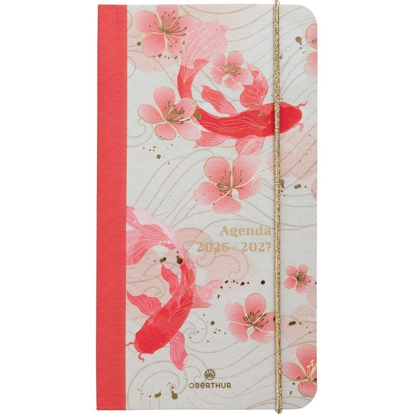 OBERTHUR Agenda Semainier 16P PEFC Sakura Poissons 17x9,5cm