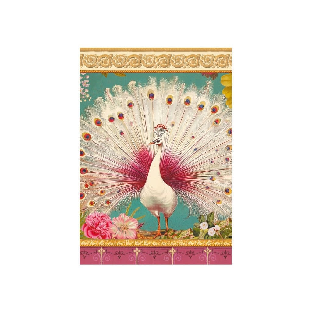 Carnet Mot De Passe 48 Pages 10 X 15 Cm - Paon Blanc