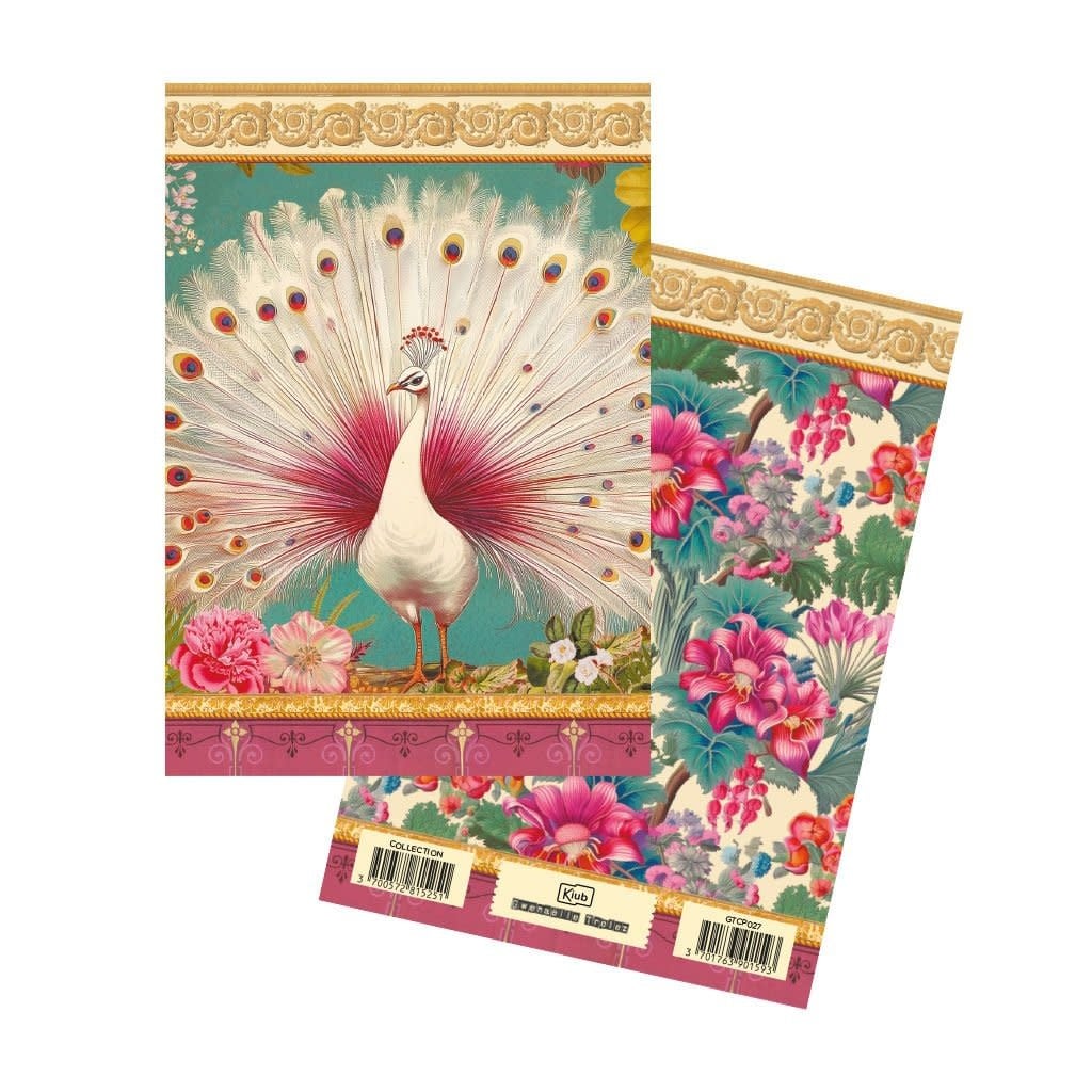 Carnet Mot De Passe 48 Pages 10 X 15 Cm - Paon Blanc