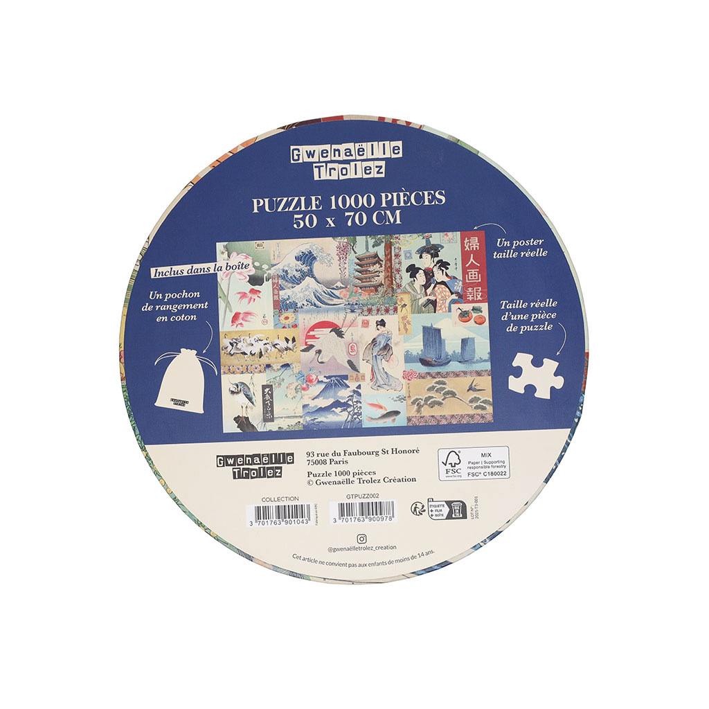 Puzzle 1000 Pcs 50 X 70 Cm + Pochon - Japon