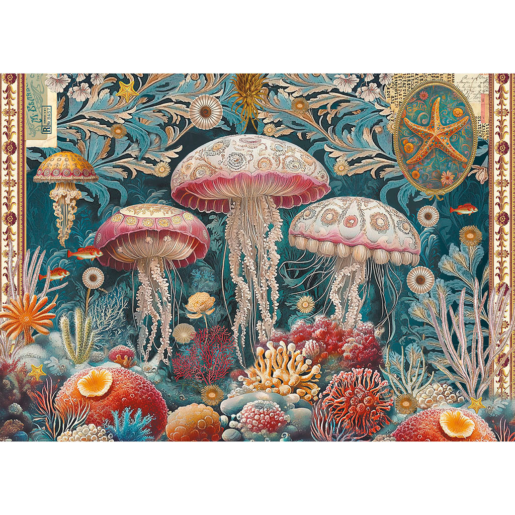 Puzzle 1000 Pcs 50 X 70 Cm + Pochon - Meduses