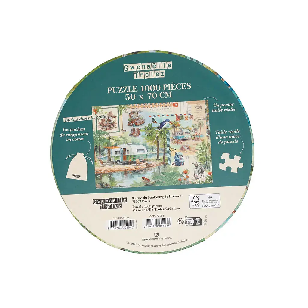 Puzzle 1000 Pcs 50 X 70 Cm + Pochon - Escapades