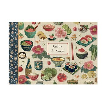 Cahier Illustre 48 Pages 21 X 15 Cm - Cuisine Du Monde