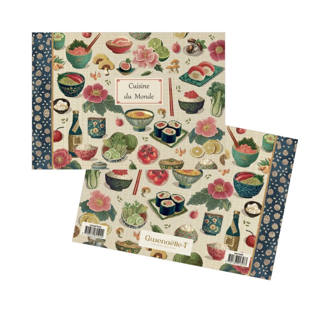Cahier Illustre 48 Pages 21 X 15 Cm - Cuisine Du Monde
