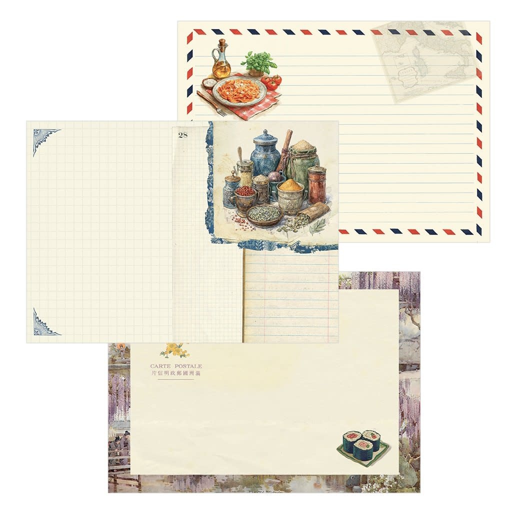 Cahier Illustre 48 Pages 21 X 15 Cm - Cuisine Du Monde