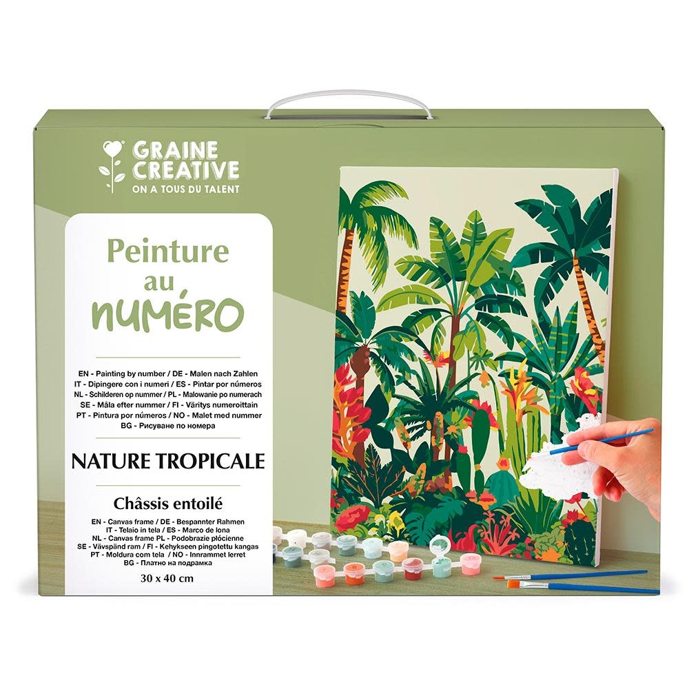 GRAINE CREATIVE Peinture Au Numéro 30x40cm Nature Tropicale