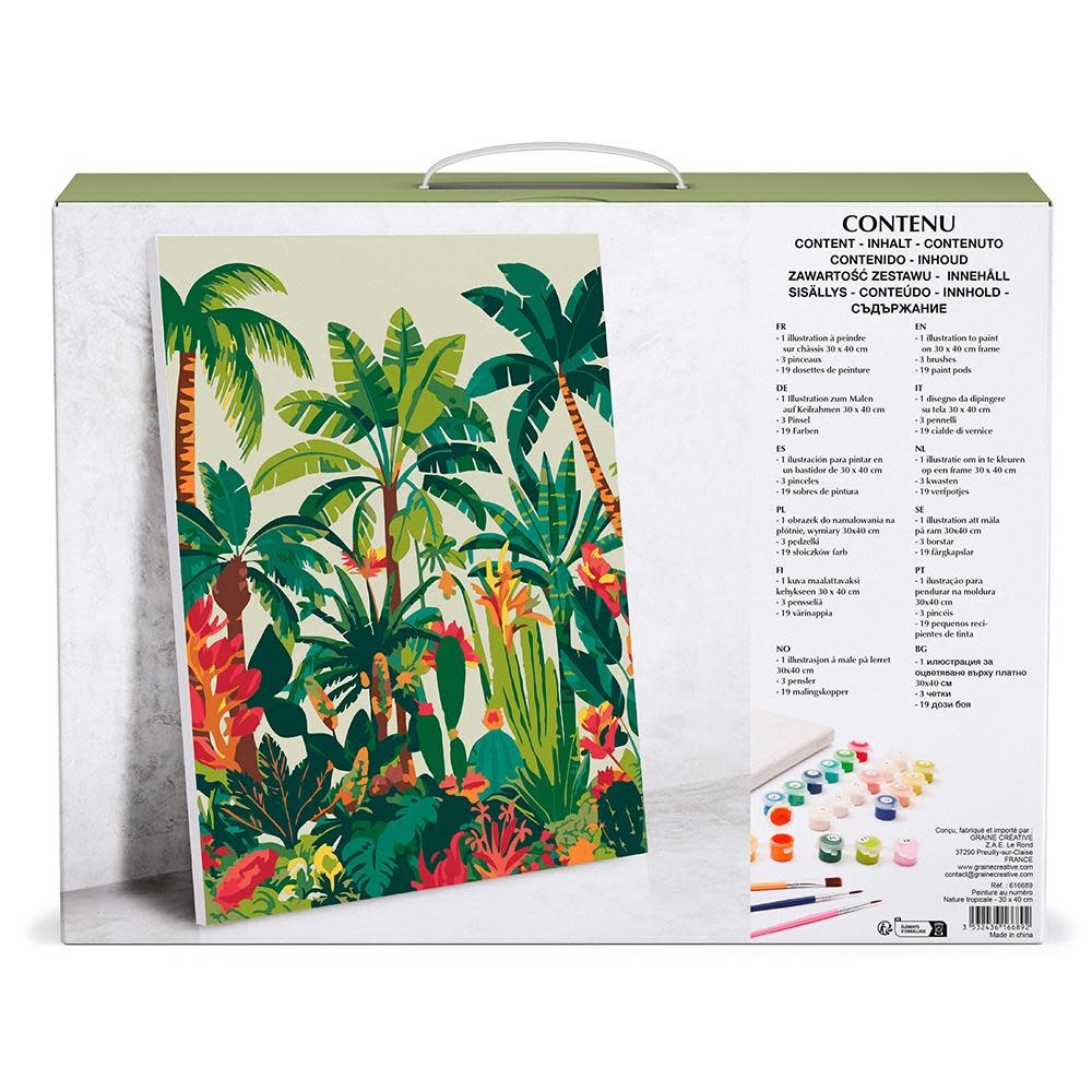 GRAINE CREATIVE Peinture Au Numéro 30x40cm Nature Tropicale