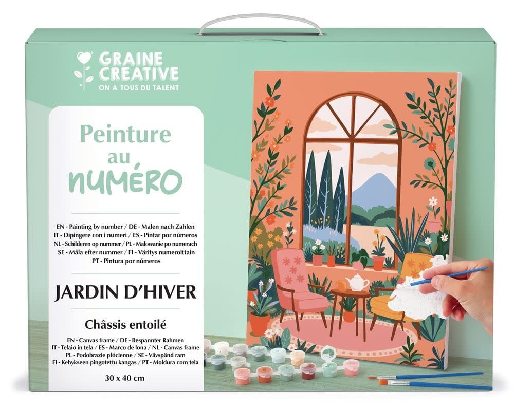 GRAINE CREATIVE Peinture Au Numéro 30X40cm Jardin D'Hiver