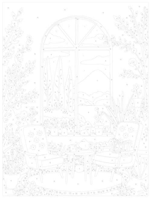 GRAINE CREATIVE Peinture Au Numéro 30X40cm Jardin D'Hiver