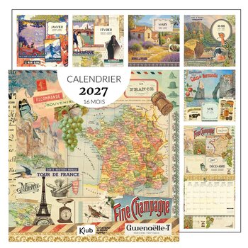 Calendrier 30x30 16 Mois 2027 France