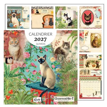 Calendrier 30x30 16 Mois 2027 Chats