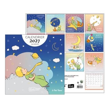 KIUB Calendrier 30x30 16 Mois 2027 - Le Petit Prince Classique