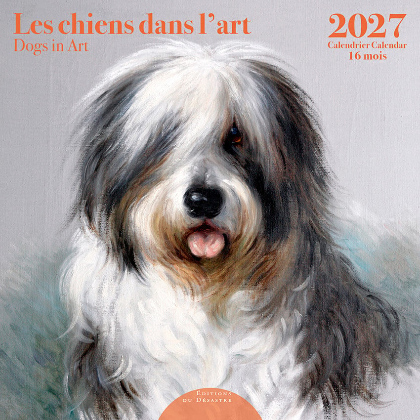 EDITIONS DU DESASTRE Calendrier 16 mois 30X30 Chiens Dans L'Art 2027