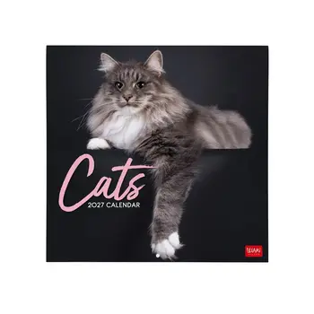 LEGAMI Wall Calendar 2027 - Cats - 30x29