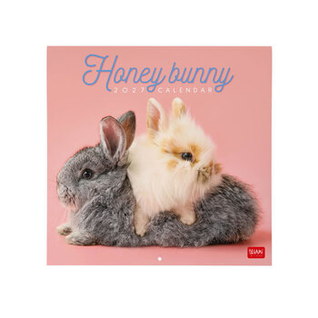 LEGAMI Wall Calendar 2027 - Animals - Honey Bunny - 30x29