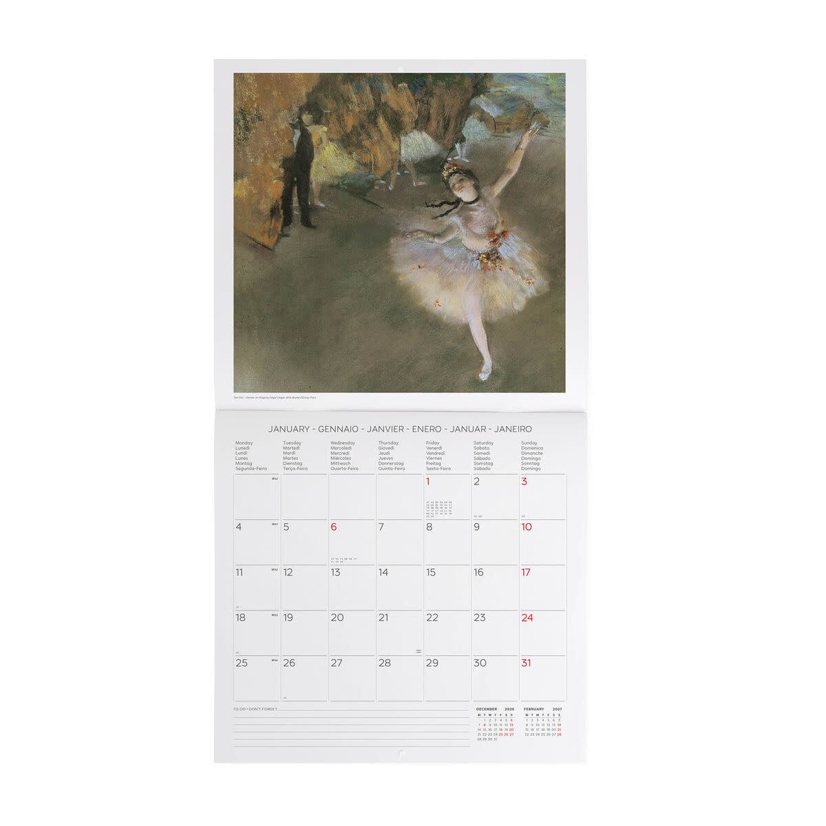 LEGAMI Wall Calendar 2027 - Art Collection - Impressionists - 30x29