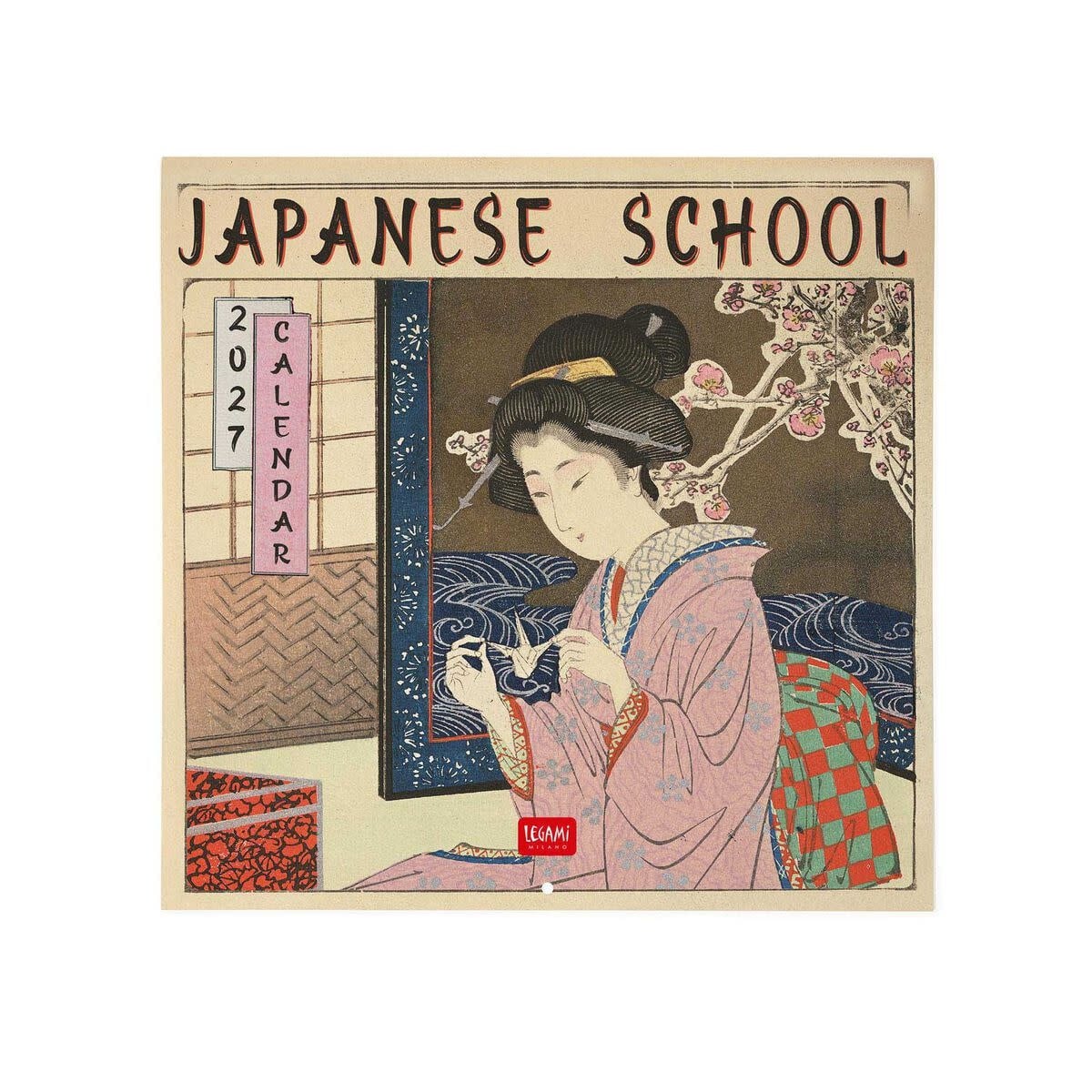 LEGAMI Wall Calendar 2027 - Art Collection - Japanese School - 30x29
