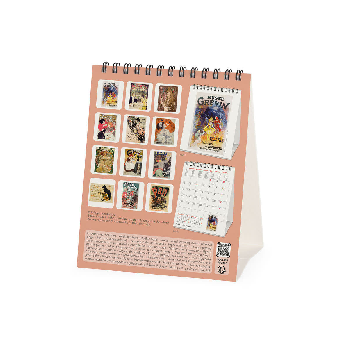 LEGAMI Desk Calendar 2027 - Art Collection - Belle Époque - 12x14.5