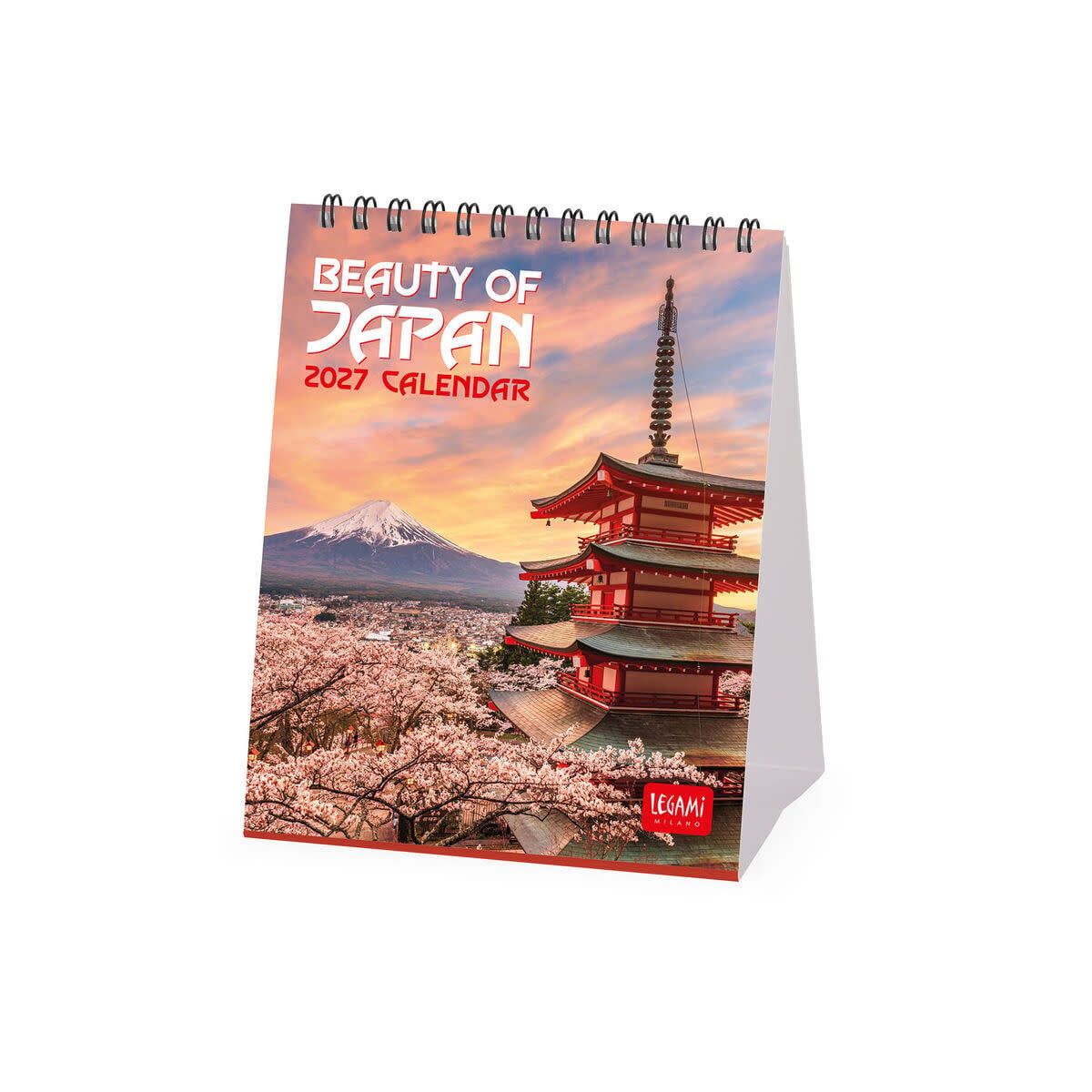 LEGAMI Desk Calendar 2027 - Around the World - Beauty of Japan - 12x14.5