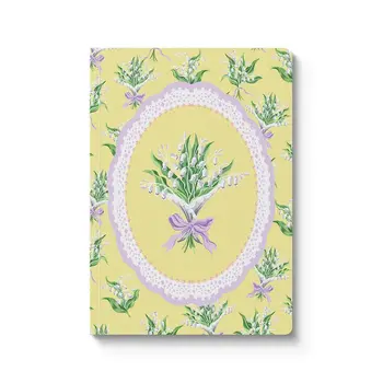 OHH DEER Cath Kidston Yellow Lily of the Valley Vignette Premium Perfect Carnet à couverture souple 176p (A5)