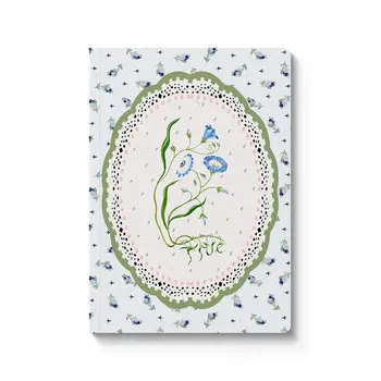 OHH DEER Cath Kidston Blue & Cream Roots Vignette Premium Perfect Carnet à couverture souple 176p (A5)