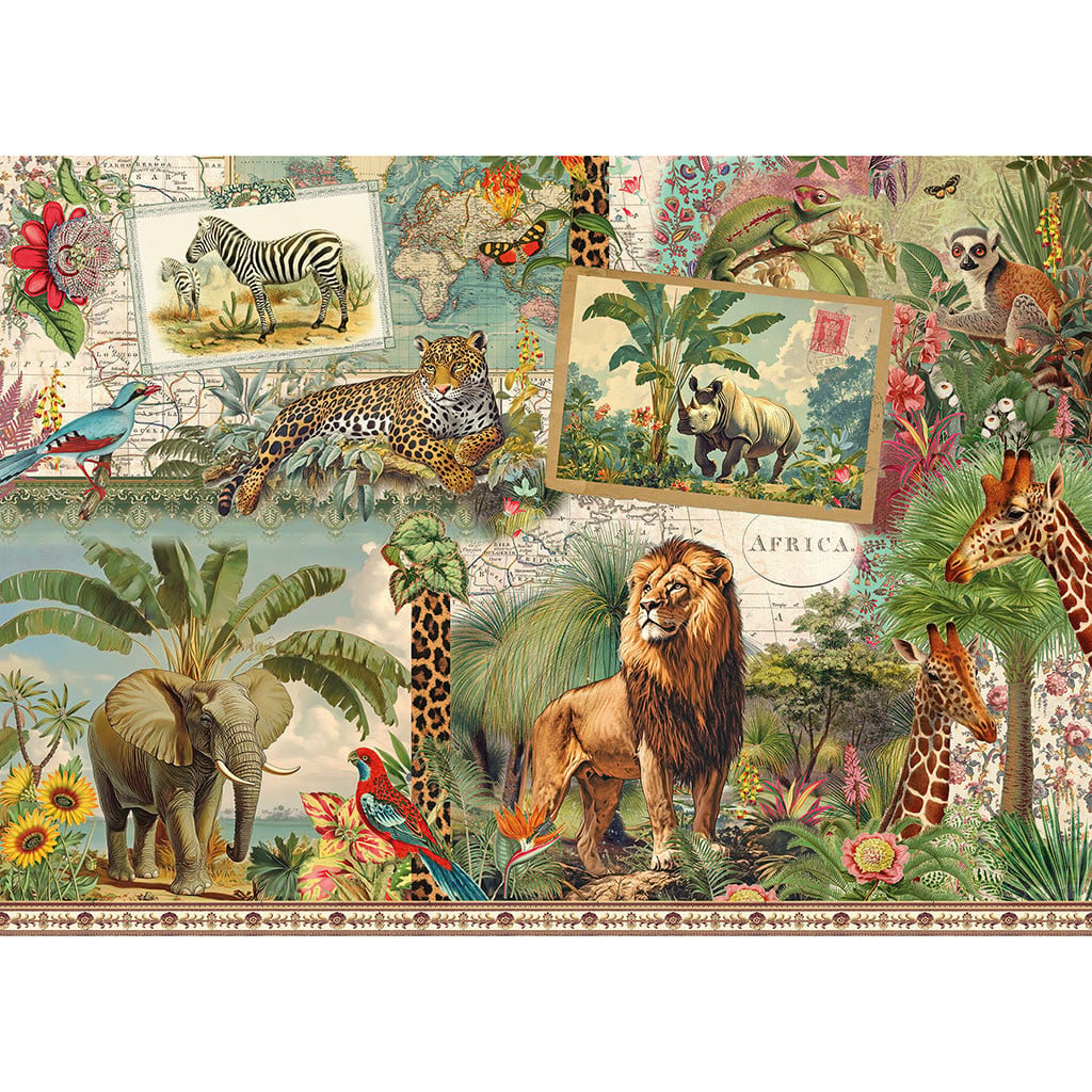 Puzzle 1000 Pcs 50 X 70 Cm + Pochon - Animaux
