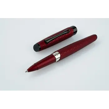DIPLOMAT Roller Cobra Burgundy guilloche