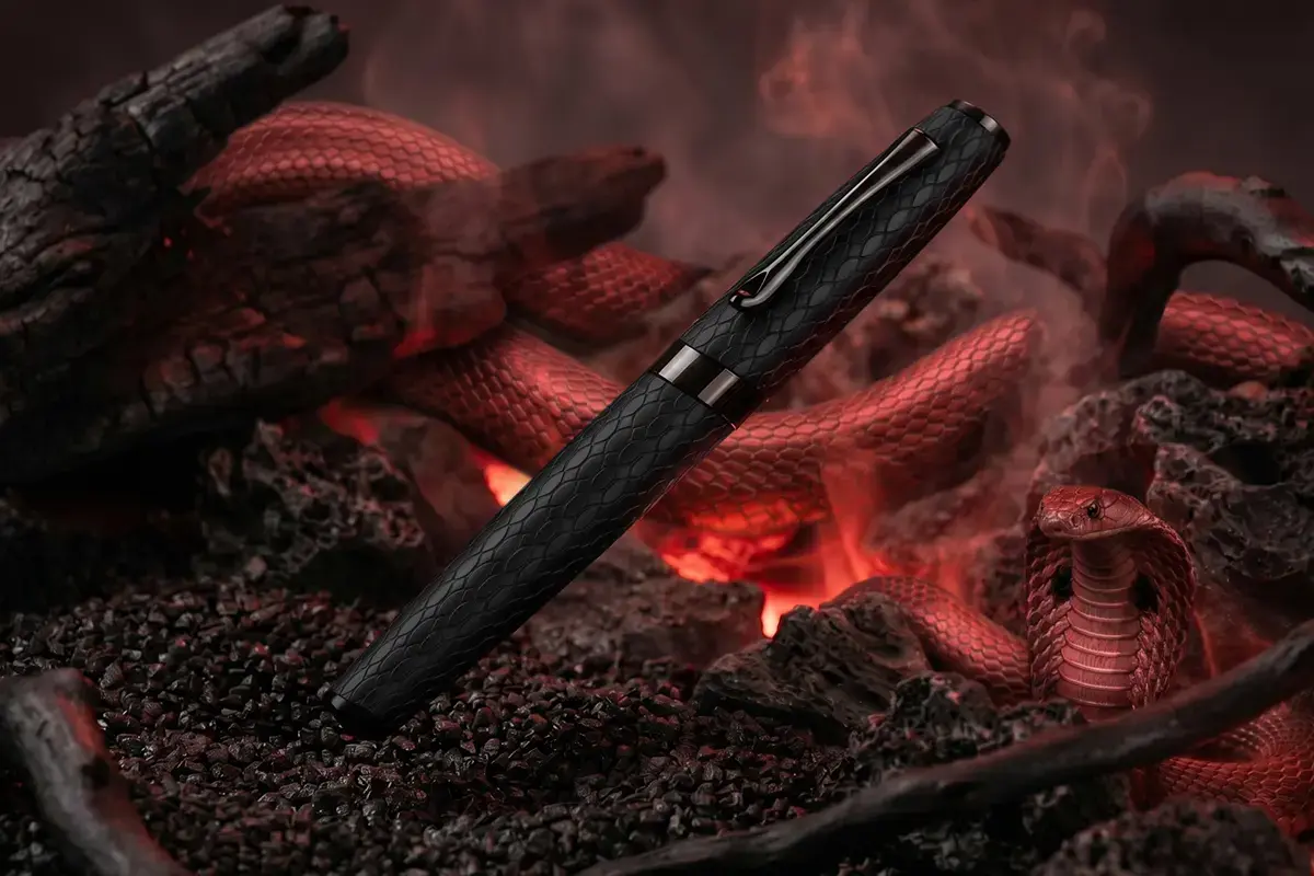 DIPLOMAT Roller Cobra Black guilloche