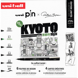 UNI-BALL Coffret 6 x Uni Pin et Docteur Papter Kyoto