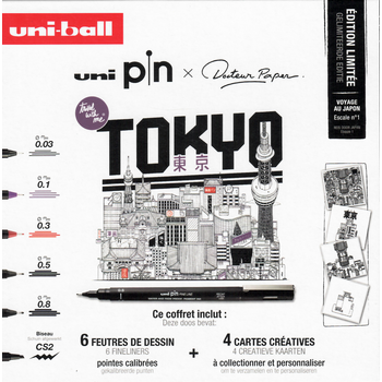 UNI-BALL Coffret 6 x Uni Pin et Docteur Papter Tokyo