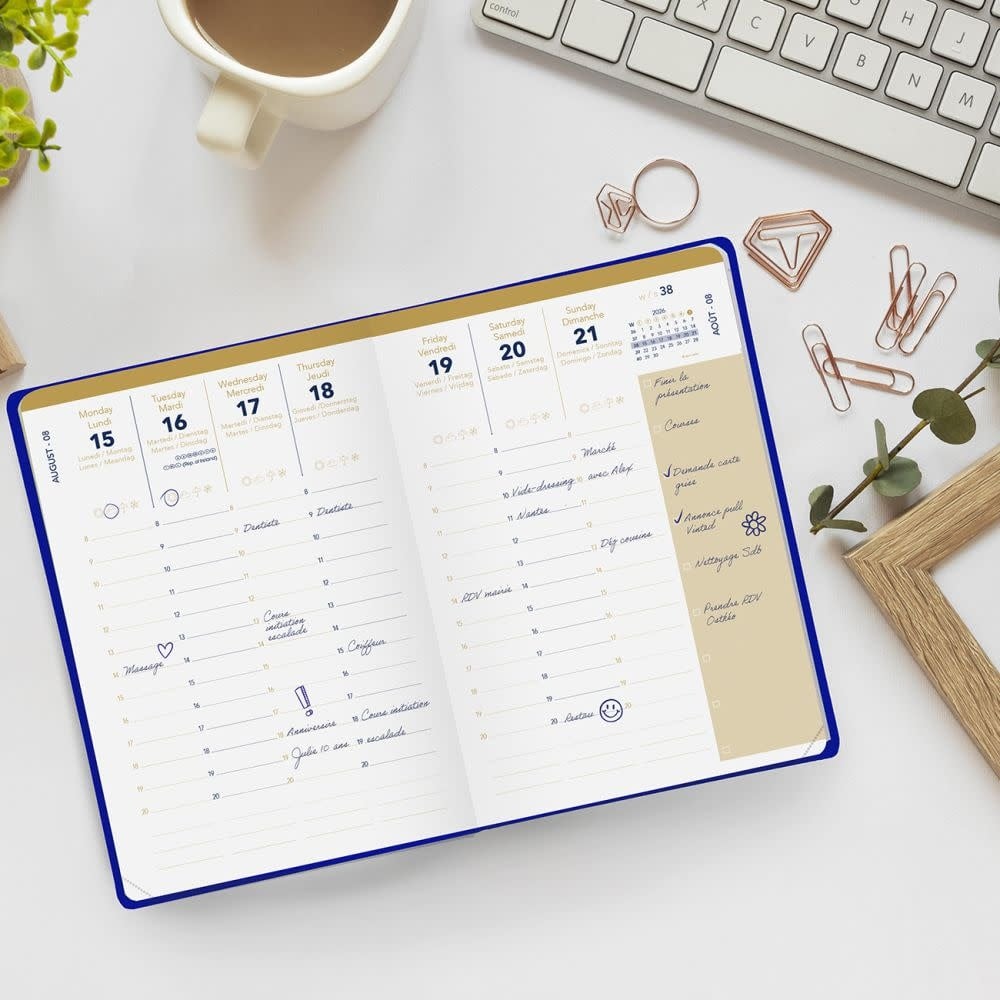 QUO VADIS Agenda Ministre Sept ML Festy rose 16x24cm