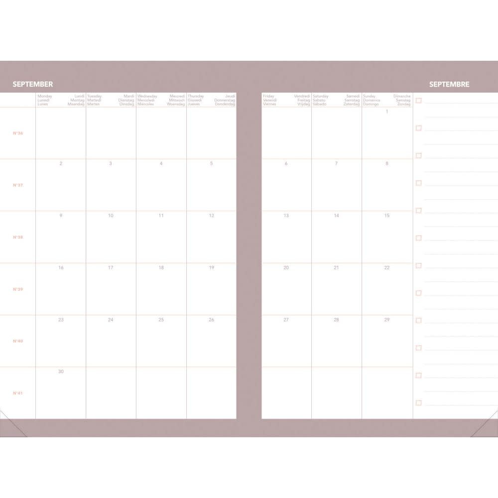 QUO VADIS Agenda Ministre Sept  ML Festy bleu 16x24cm