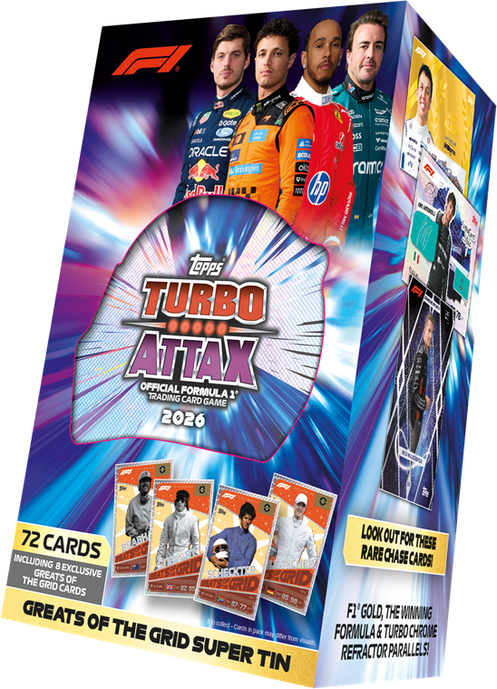 TOPPS Mega Tin F1 Turbo Attax 2026-27 - Guardians of the Grid 72 cartes