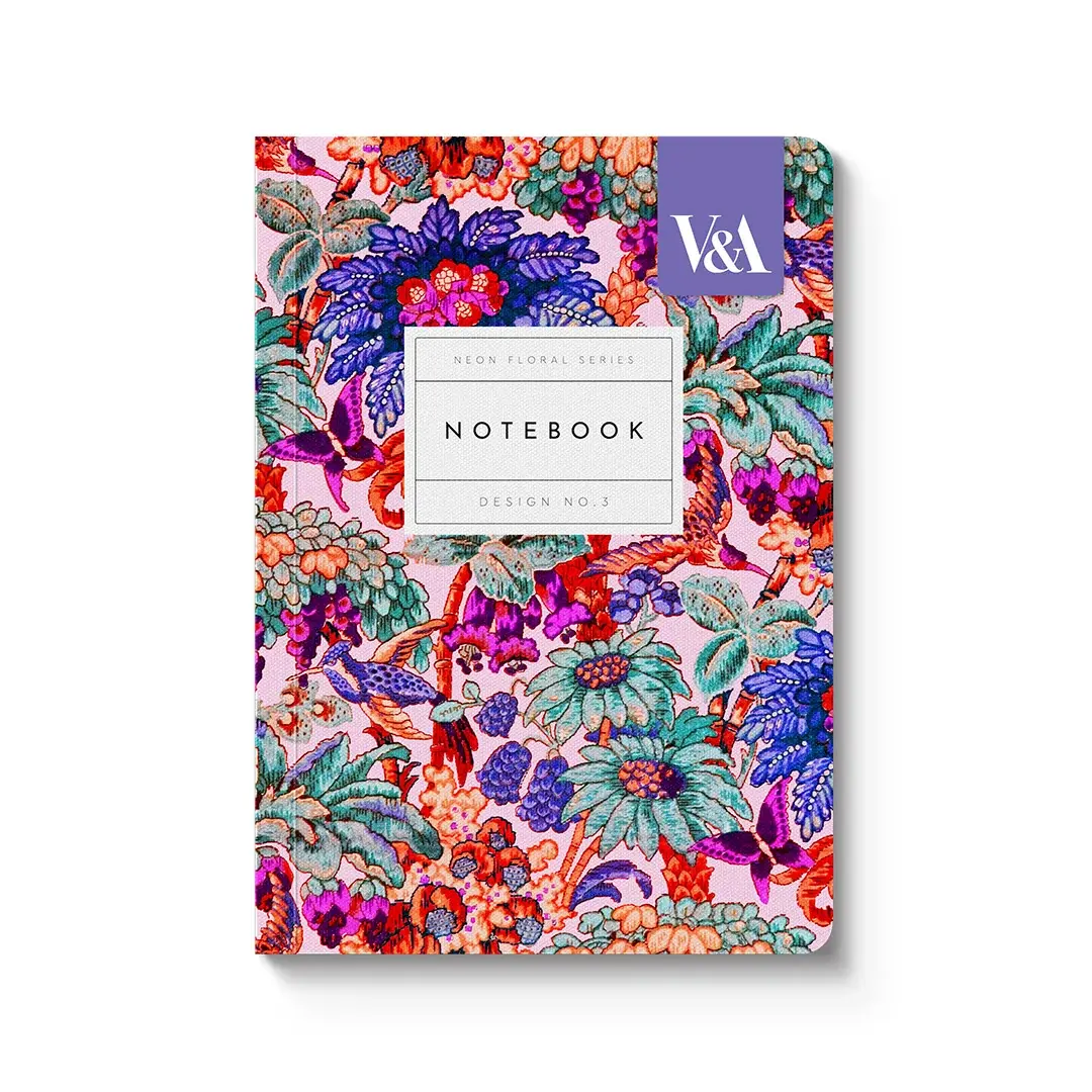 OHH DEER Neon Floral Coral Jungle Premium Carnet à couverture souple 176p (A6)