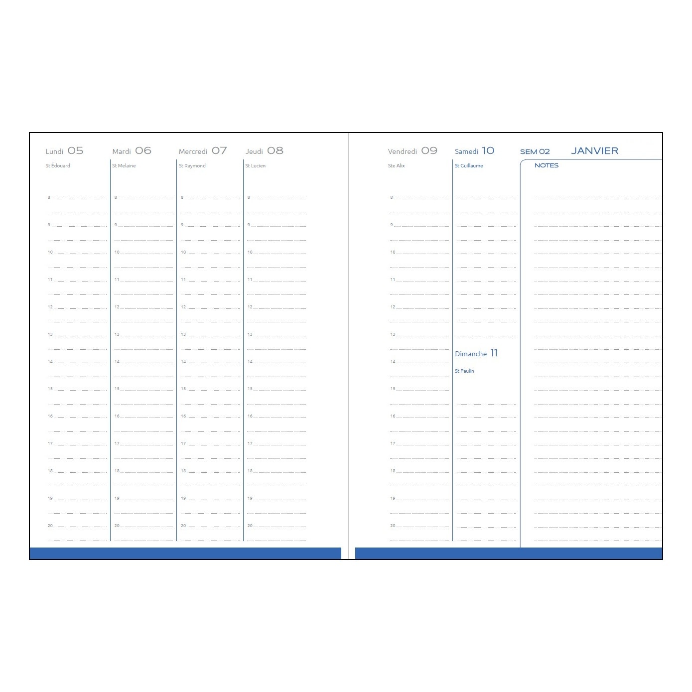 EPOPEE Agenda semainier Cita A5 15x21cm 2027 modèles aléatoires