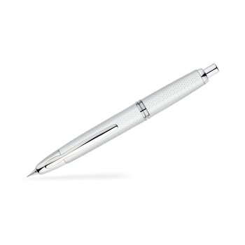 PILOT Capless Rhodié - Graphite Blanc - Plume Moyenne - En Coffret