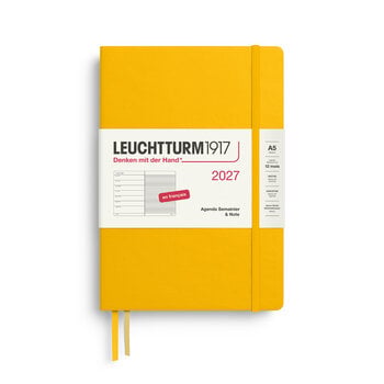 LEUCHTTURM 1917 Sunflower, Agenda Semainier & Carnet de notes Medium (A5) 2027, Français