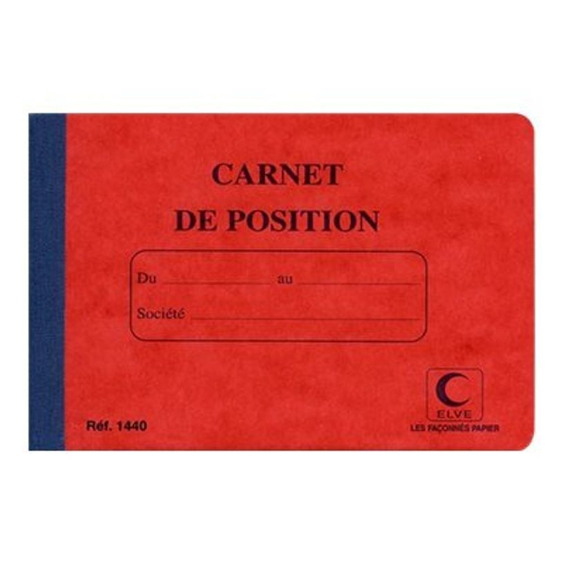 ELVE Carnet De Position 114X156 80P modèles aléatoires